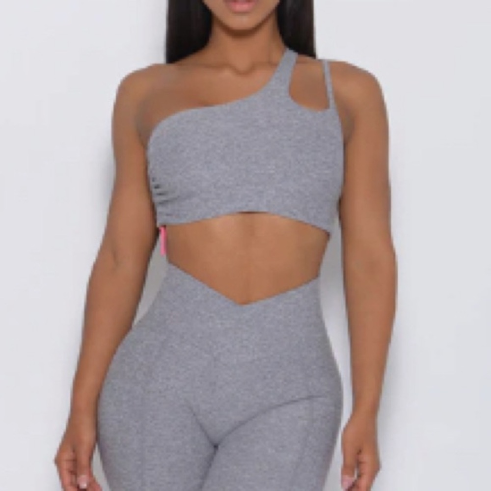 Bombshell Lateral Scrunch Grey Sportsbra